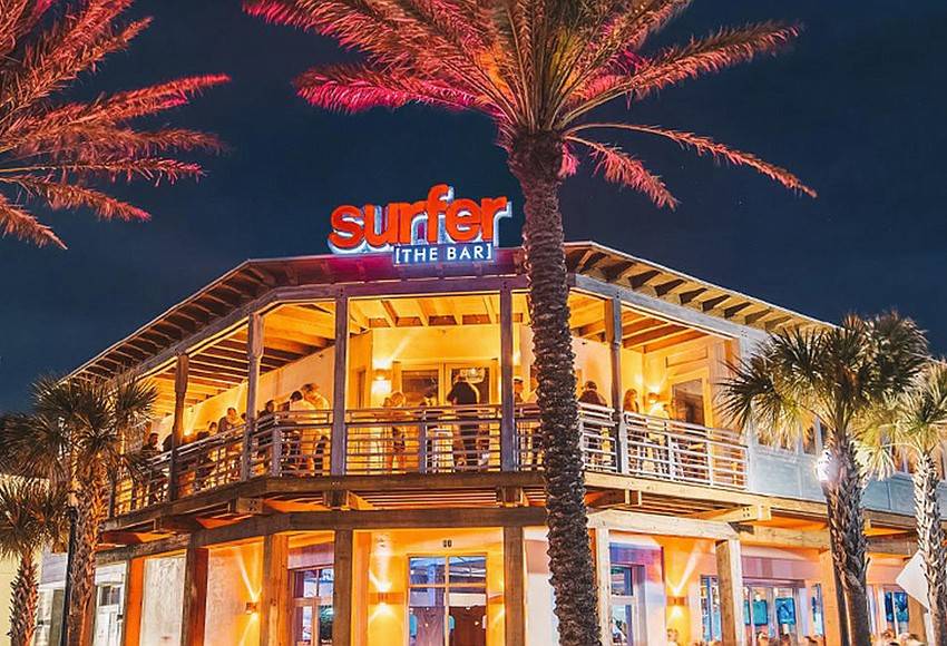 Surfer The Bar exterior at night